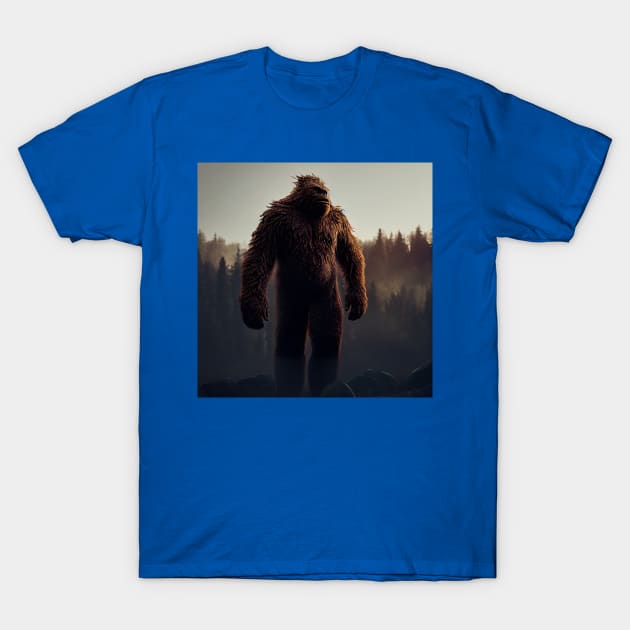 Sasquatch in Nature T-Shirt by Grassroots Green